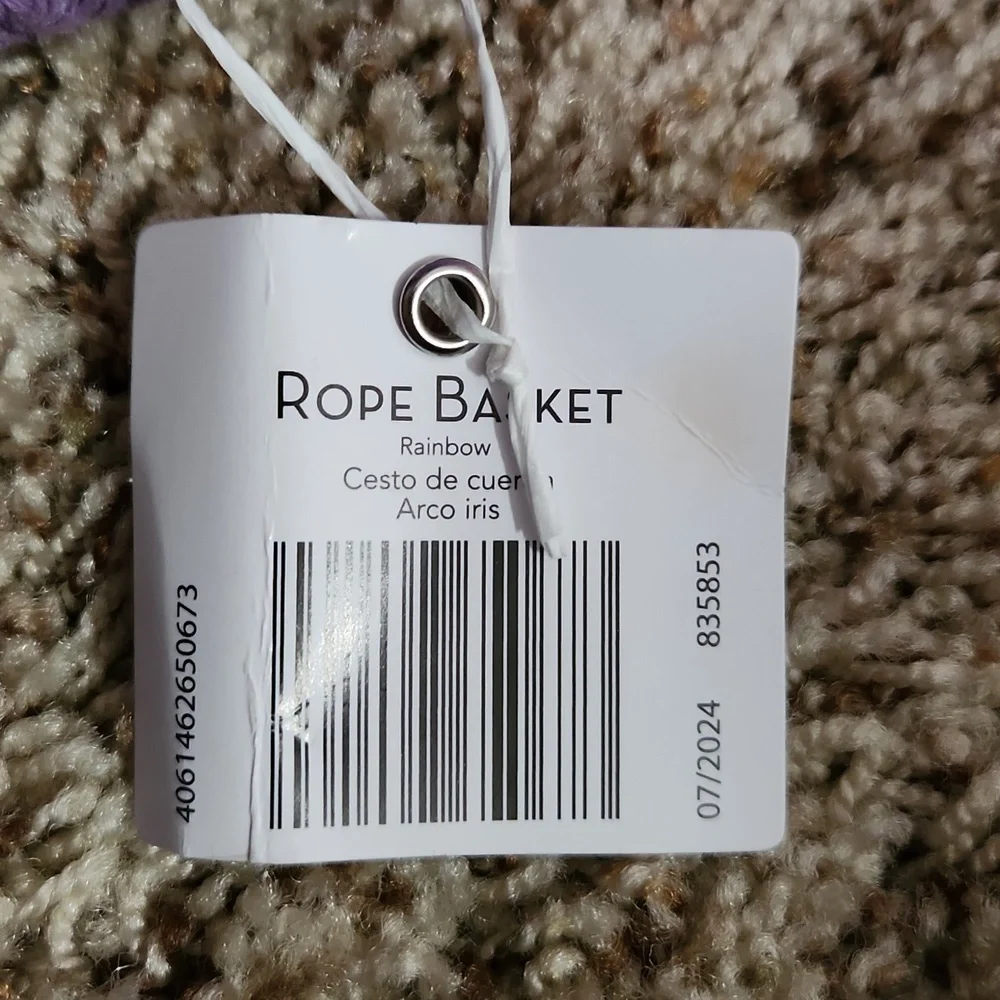 Rainbow Rope Basket - Picture 3 of 4